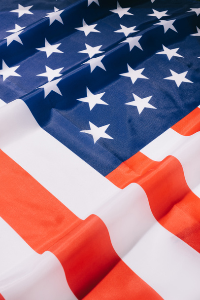 close up view of folded american flag background - Фото, зображення