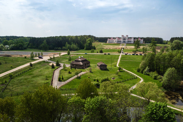 Aerial view of beautiful landscape near the Puslovskies Palace - Valokuva, kuva
