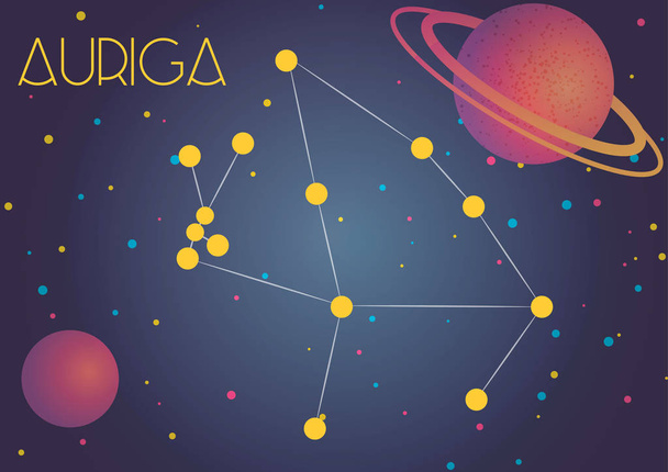 La constelación Auriga
 - Vector, imagen