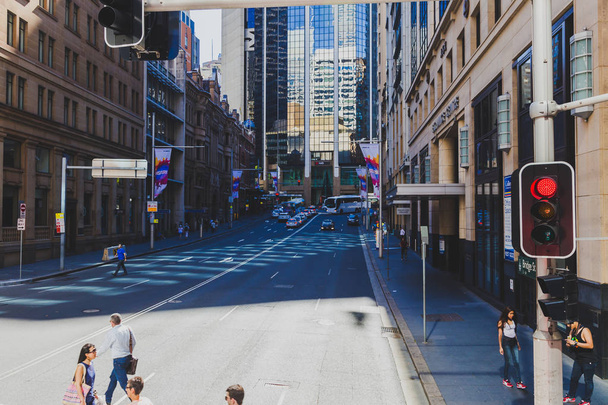 SYDNEY, AUSTRALIA - December 26th, 2014: architecture in the streets of Sydney Central Business District - Fotó, kép