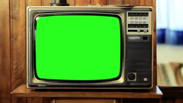 Телевидение 1980-х с зелёным экраном. Готов заменить зеленый экран на любой материал или картинку. Это можно сделать с помощью эффекта Keying (Chroma Key) в Adobe After Effects или других программах для редактирования видео. Full HD
.  - Кадры, видео