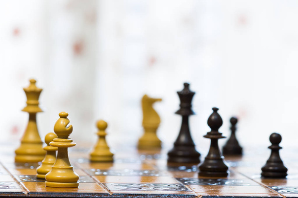 sakktáblán fényképezett sakk - Fotó, kép