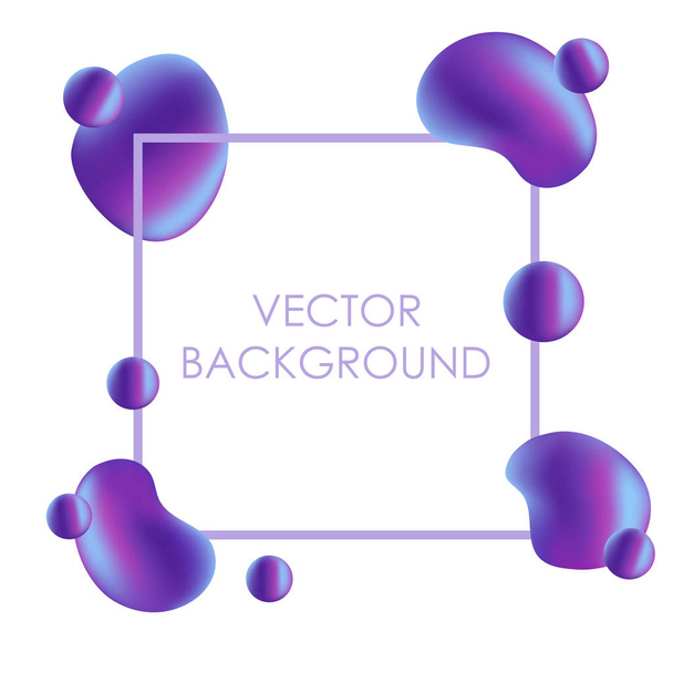 Modern vector design template and illustration in trendy bright gradient colors with abstract fluid shapes on a white background, paint splashes, cover and background. - Vecteur, image