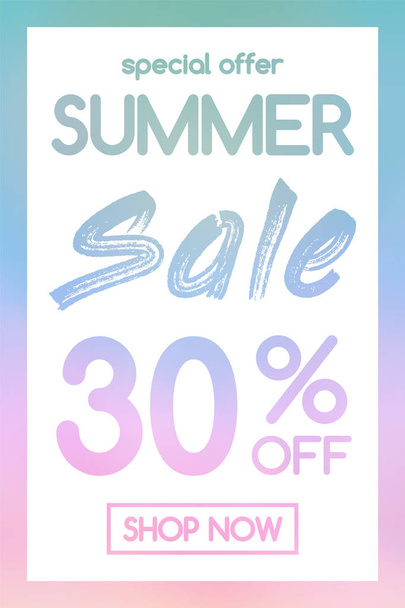 Design of multicoloured poster for Summer Sale. Vector. - Wektor, obraz