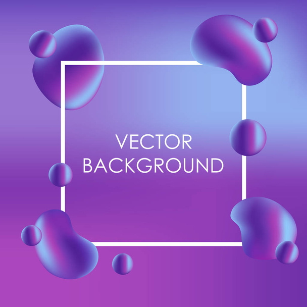 Modern vector design template and illustration in trendy bright gradient colors with abstract fluid shapes, paint splashes, cover and background - Вектор, зображення