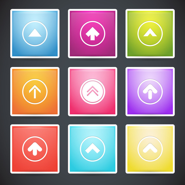 Set vettoriale di diversi pulsanti frecce colorate
. - Vettoriali, immagini