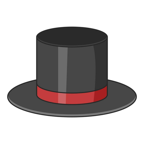 Top hat icon, cartoon style - Vecteur, image