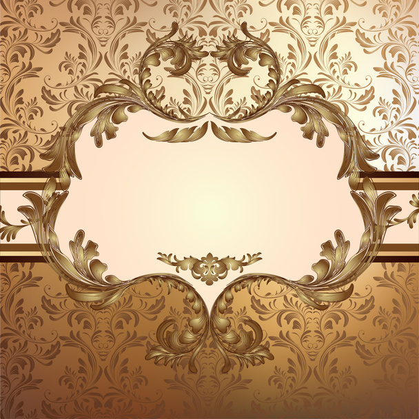 Luxury golden invitation - Vector, afbeelding