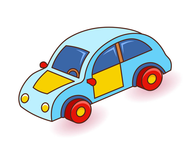 Toy Car. Cartoon Vector Illustration. - Vector, Image