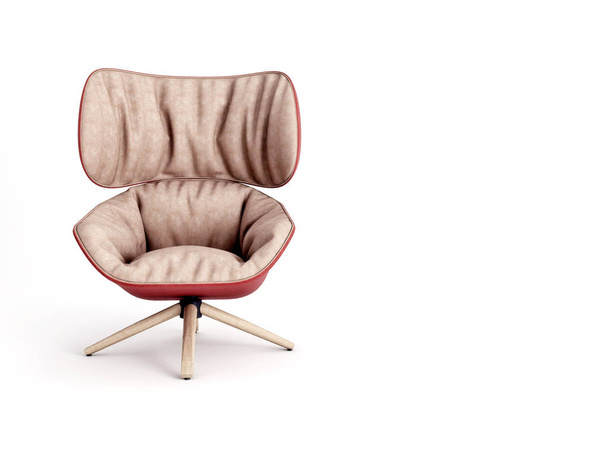 Tabano fauteuil geïsoleerd op wit / goed voor interieur presentaties - Foto, afbeelding
