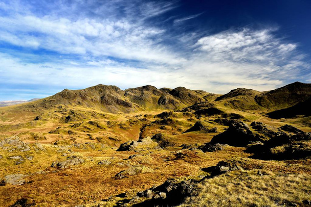 Across Great Moss to the Scafells - Photo, Image