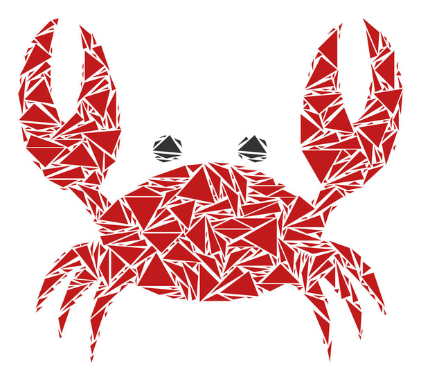 Crab Collage of Triangles - Vector, Image