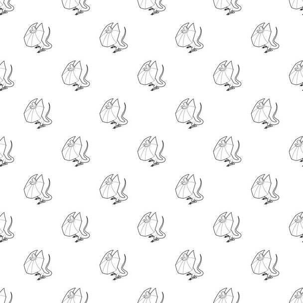 Frill necked lizard icon, outline style - Vetor, Imagem