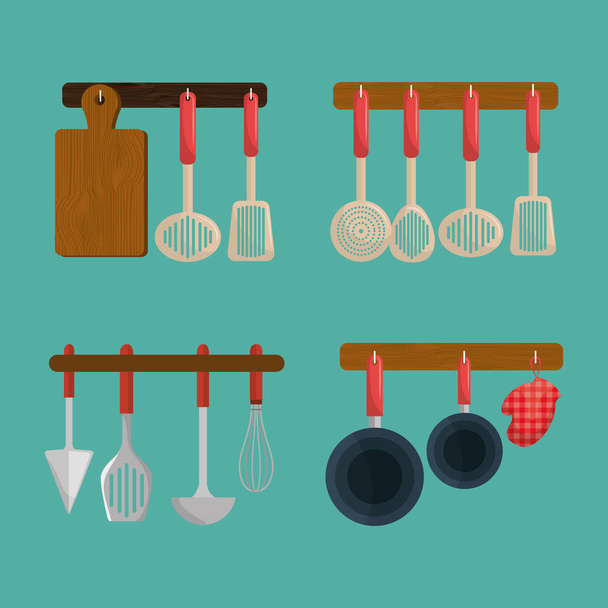attrezzature da cucina set icone
 - Vettoriali, immagini