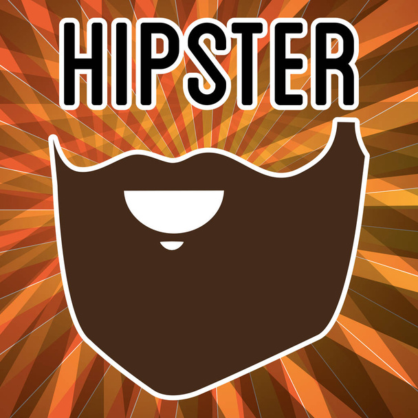 Хипстерский плакат в стиле бороды
 - Вектор,изображение