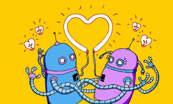 Robotlar aşık bir çift - Fotoğraf, Görsel