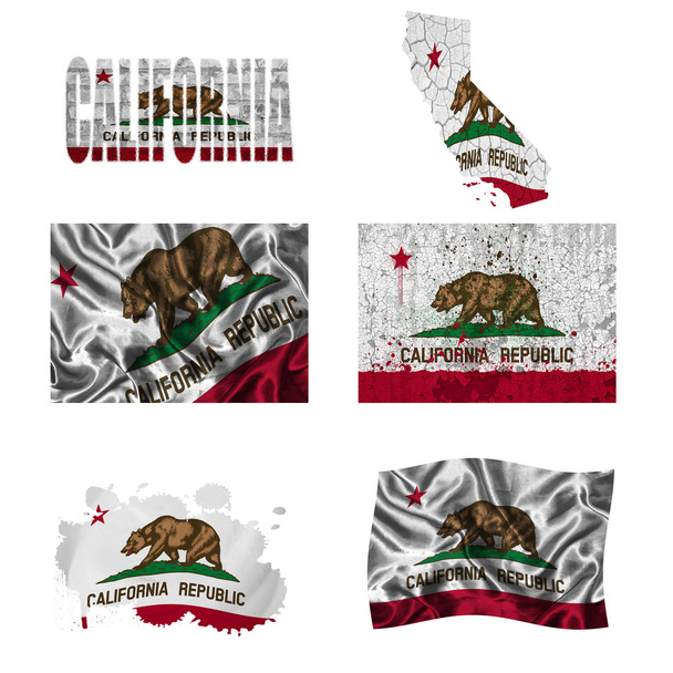 Kaliforniai zászlókollázs - Fotó, kép