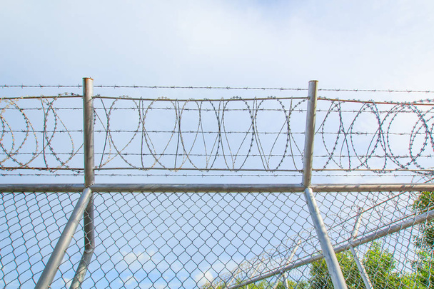 Background Net Wall Iron chain fence  Phuket Thailand - Photo, Image