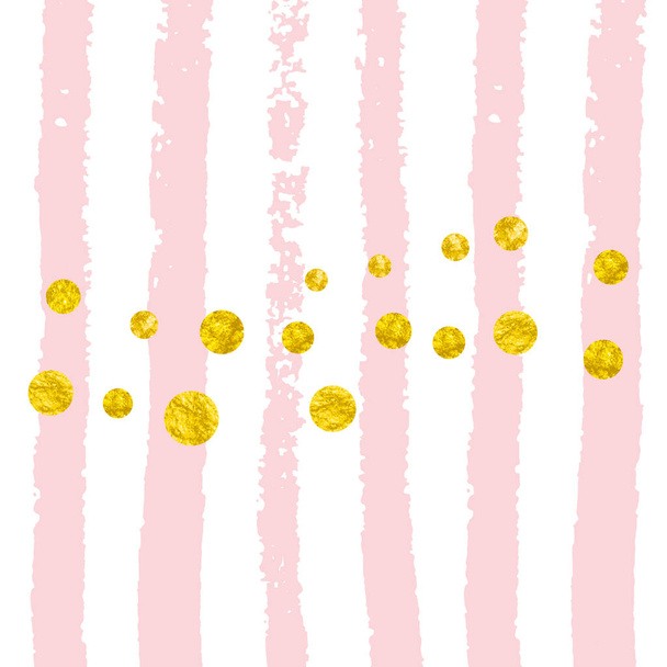 Gold glitter confetti with dots - Vector, Image