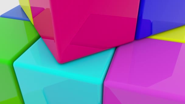 Pyramid of colorful cubes - Footage, Video