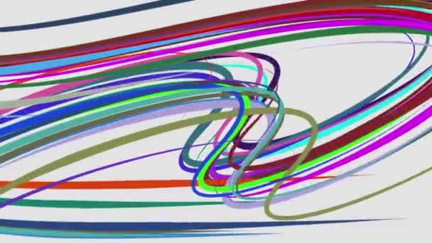 abstraktní duha barevné pruhy nakreslené elegantní linie krásné animace pozadí nové kvalitní univerzální pohyb dynamické animované barevné veselé hudební video záběry - Záběry, video