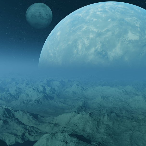 3d rendu Space Art : Alien Planet - Un paysage fantastique
 - Photo, image