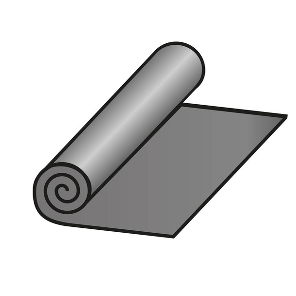 vector icon of roll of fabric or paper roll. Textile roll icon of vector illustration for web and mobile design - Vector, Image