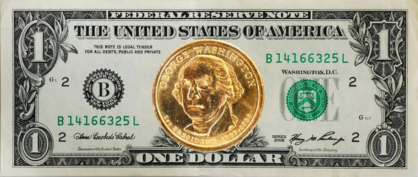 Η Ηνωμένες Πολιτείες $1 δολάριο νομοσχέδιο - Φωτογραφία, εικόνα