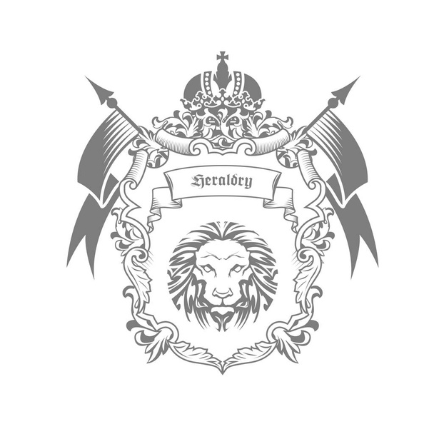 Imperial coat of arms - heraldic emblem or royal blazon - Вектор, зображення