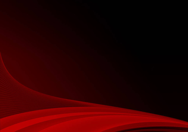 Abstract black background with dynamic red lines - Photo, Image
