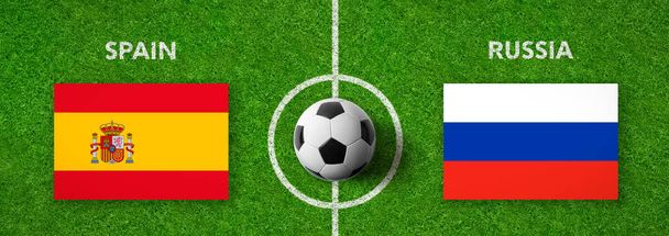 Partido de fútbol España vs Rusia
 - Foto, imagen