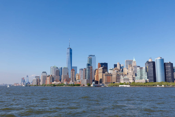 Cityscape view of Lower Manhattan, New York City, USA - Фото, изображение
