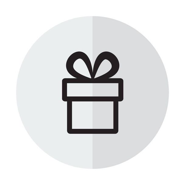 Vektor ajándék ikon egy függőleges árnyékolt háttér - Vektor, kép