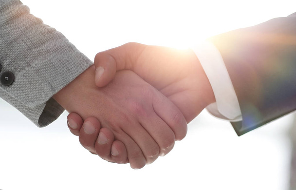 Business people shaking hands isolated on white background - Φωτογραφία, εικόνα