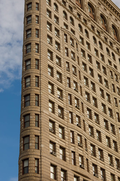 Μανχάταν, Νέα Υόρκη πόλη - 12 Μάιος 2018: Λεπτομέρεια του ιστορικού κτηρίου Flatiron στο Μανχάταν της Νέας Υόρκης City, Νέα Υόρκη, ΗΠΑ - Φωτογραφία, εικόνα