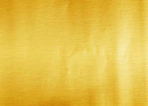 Lesklý žlutý list zlaté fólie textury pozadí - Fotografie, Obrázek