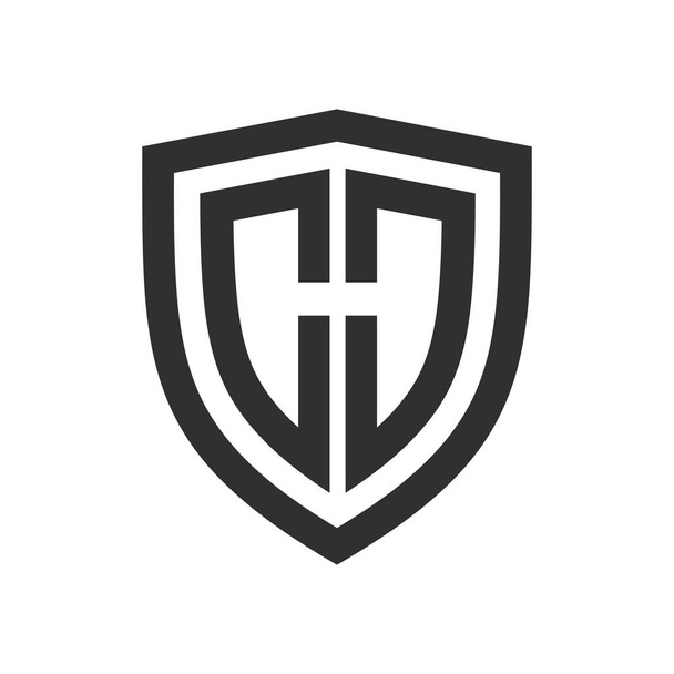 Suojan perusääriviivat Alkuperäinen H-vektorisymboli Graafinen logon suunnittelumalli
 - Vektori, kuva