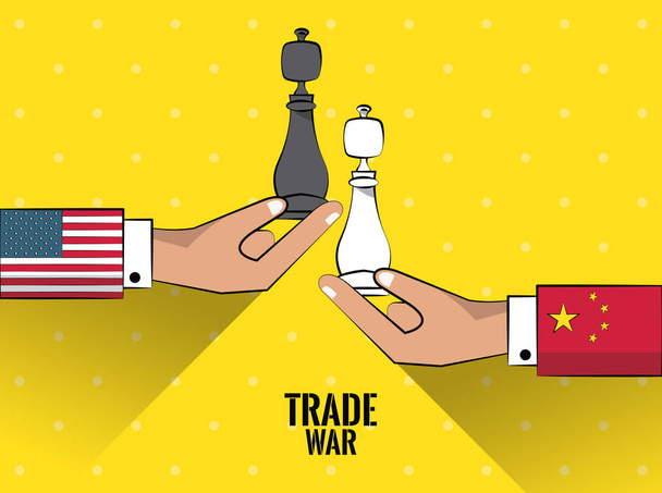 Ticaret savaş kavramı - Vektör, Görsel