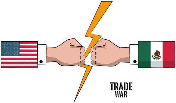 Obchodní válka koncept - Vektor, obrázek