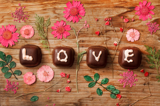 chocolate Valentine's present - Фото, изображение