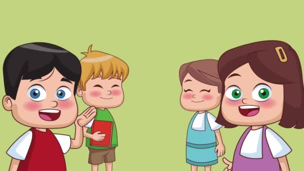 A gyerekek és az iskola Hd animáció - Felvétel, videó