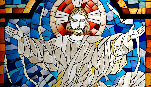 Jesus Christ Church Stained Glass Pane - Photo, Image