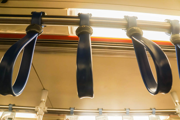 Detailní záběr gumové madlo u metra nádraží - Fotografie, Obrázek