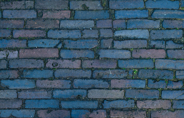 Abstract background of granite old cobblestone pavement. Paving  - Fotó, kép