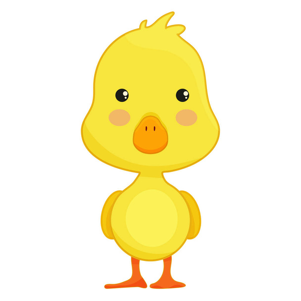 Cute duck cartoon isolated on white background - Vettoriali, immagini