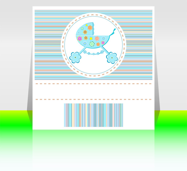 Babies boy blue invitation card - baby arrival - Zdjęcie, obraz