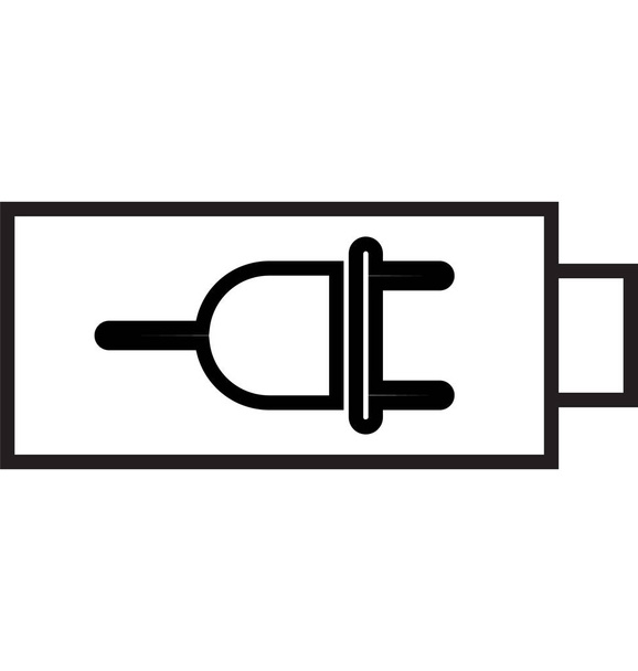 Battery  line Isolated Vector Icon fully editable - Vector, Image