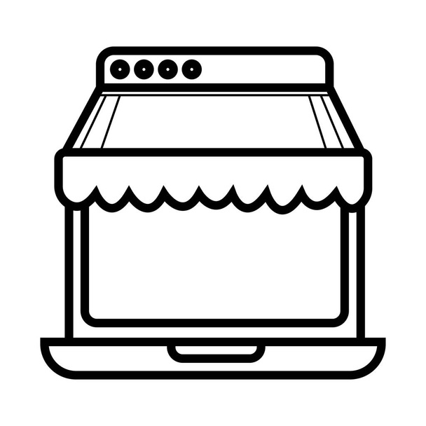 On line store icon - Vector, Image