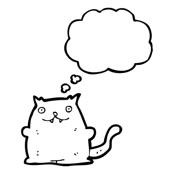 Onnellinen lihava kissa
 - Vektori, kuva