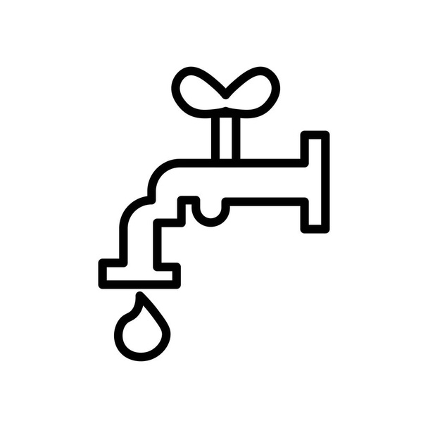 Wasserhahn-Symbol-Vektor - Vektor, Bild